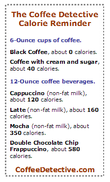 ¿El café tiene muchas calorías?